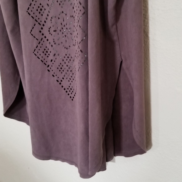 CATO Women's Open Front Eyelet Vest, Small - Picture 6 of 8